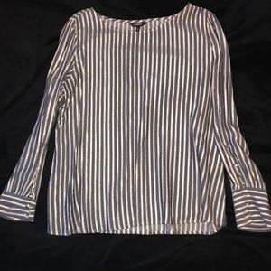Metallic striped long sleeve Express blouse